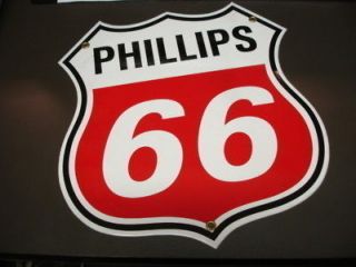 philips 66 oil gas porcelain advertising sign 