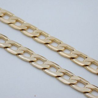 24 mens 10mm gold ep cuban link necklace chain time