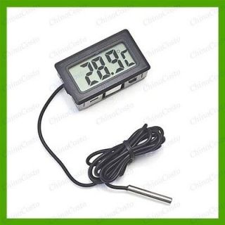 Black Mini Betteries powered Digital LCD Fridge Freezer Thermometer 