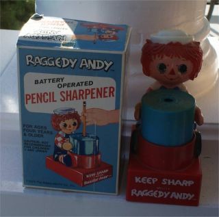 raggedy ann vintage toys electric pencil sharpener box time left
