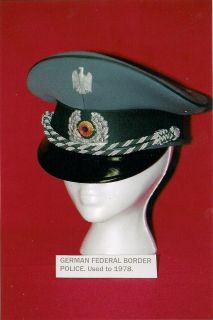 german federal border police hat 1970 s obsolete from canada