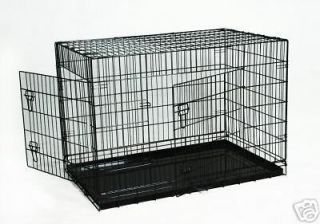 New Black 42 Pet Folding Suitcase Dog Cat Crate Cage Kennel Pen w/ABS 