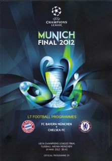 2012 CHAMPIONS LEAGUE FINAL   CHELSEA v BAYERN MUNICH *