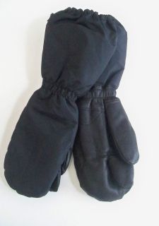 Army Mittens With Trigger Finger Military Leather Fur Lined Waterproof 