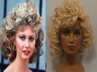 deluxe sandy grease pink ladies 1950 s curly blonde wig