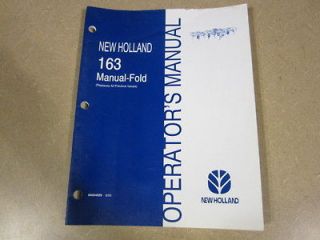 new holland 163 hay tedder owners maintenance manual time left