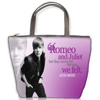 new justin bieber purple handbags bucket bag purse gift from