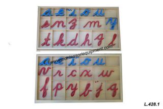 montessori large wood movable alphabet cursive new from canada time