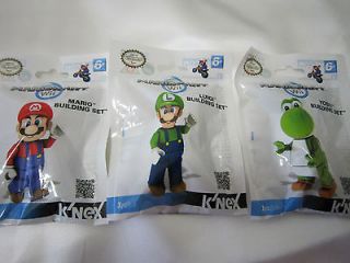 New Knex Nintendo Mario Kart Minifigure Set Pack of 3/Mario, Luigi 
