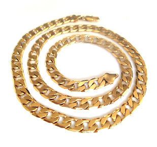   listed C09   NEW Yellow 18k gold plated chain mens necklace 60 cm