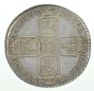 RARE 1763 NORTHUMBERLAND SHILLING BRITISH SILVER COIN FROM GEORGE III 