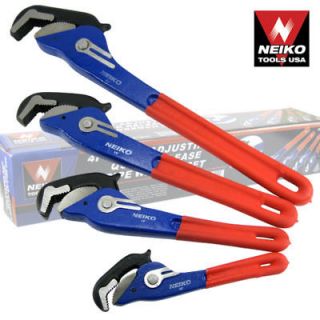 4pc Self Adjusting Quick Release Pipe Wrench Industrial Grade 