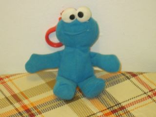 cookie monster 5 1 2 inch plush doll clip on