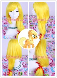 50cm long yellow My Little Pony applejack Straight Cosplay hair + wig 