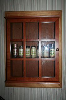 vintage spice apothecary wood cabinet display case 