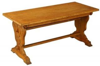   1950 FRENCH COFFEE TABLE, SPANISH RENAISSANCE STYLE, CARVED OAK