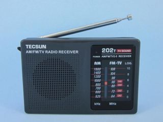 tecsun r 202t fm mw tv sound portable radio receiver from hong kong 