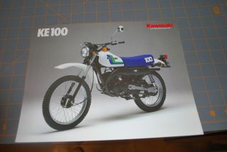 1988 kawasaki ke 100 dirt bike sales brochure nice time