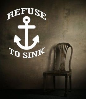 Wall Decal Anchor Nautical Navy Ship Words Sailor Sea Words 