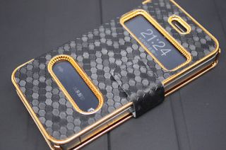 Elegant Designer Luxury Black Leather Case Cover Pouch for Apple 