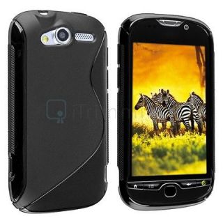 Black Soft Gel TPU S Line Wave Case For HTC Mytouch 4G