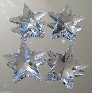   Crystal Set of Four 28mm Star Prisms Ornaments Suncatchers, logo