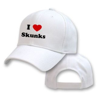LOVE SKUNKS ANIMAL BIRD PET CAT DOG EMBROIDERY EMBROIDERED HAT CAP