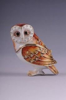   Owl trinket box by Keren Kopal EASTER EGGS Swarovski Crystal Jewelry