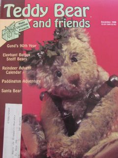 TEDDY BEAR & FRIENDS MAGAZINE DEC 1988 GUND ELEPHANT BUTTON STEIFF 