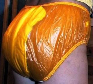 new adult amber vinyl plastic pullon bikini pants s xxl