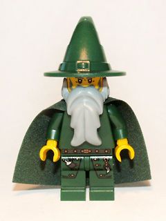 NEW Lego Castle Minifig Dragon Wizard King w/ Green Cape & Beard 
