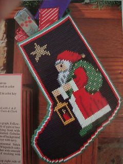 father christmas stocking pl astic canvas pattern time left $
