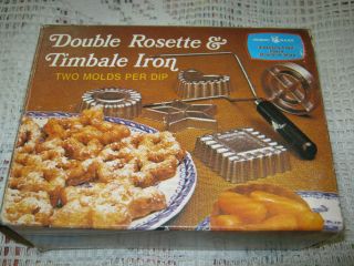 nordic ware double rosette timbale iron w box recipes expedited