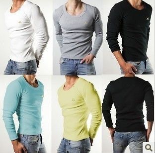 New Brand Muscle Men’s Causal Long Sleeve Tight T Shirt 5 Colors 