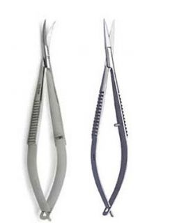 Noyes Scissors Ophthalmic Surgical Lab Instruments 1 STR. 1 Curved 4 