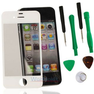 New Front Screen Glass Lens for iPhone 4 4G White + 7 in 1Tools