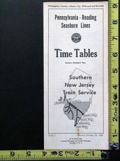 October 25, 1959 Pennsylvania   Reading Seashore Lines Railroad Tine 