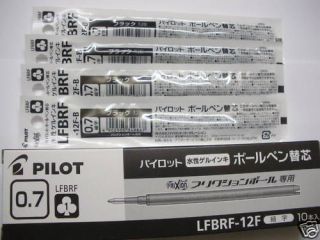 10 refill for pilot frixion 0 7mm roller ball pen black from hong kong 