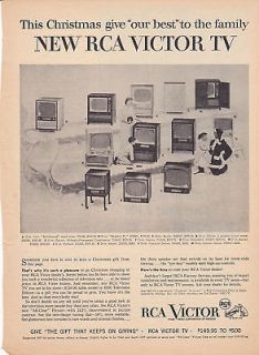 rca victor tv christmas ad 1954 antique television ad time