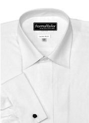   Normal White Collar White Double Cuffed Shirt Dress Business Shirt