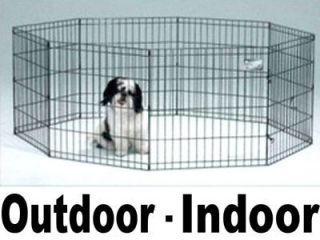 30 black exercise 8 pen 1288 dog crate cage kennel