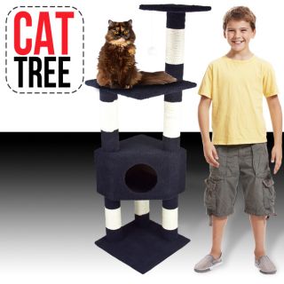 Deluxe 53 Cat Tower Tree w Condo Scratcher Furniture Kitten House 