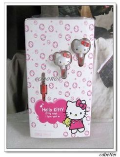 New Red Hello Kitty Style Portable Pocket Earphone Headset for 