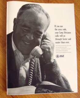 1967 AT T Telephone Bell System Ad Use the Area Code LD Calls Faster