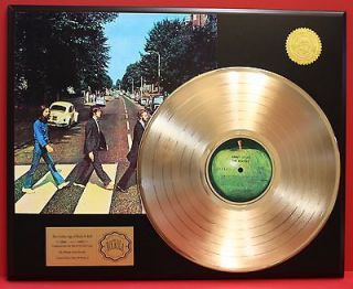 BEATLES ABBEY ROAD 24KT GOLD LP LTD EDITION RARE RECORD DISPLAY 