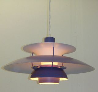 poul henningsen ph5 by louis poulsen in purple rare from