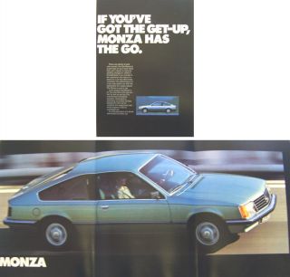 Opel Monza 3.0E 1978 80 Original UK Foldout Sales Brochure Pub. No 