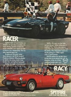 1980 triumph spitfire photo racer racy car promo ad time