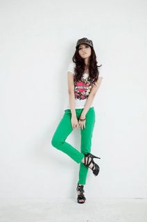 NEW Sexy Womens jeans colored skinny jeans stretch pants low rise 