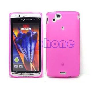Hot Pink TPU Silicone Gel Case Cover For Sony Ericsson Xperia ARC S 